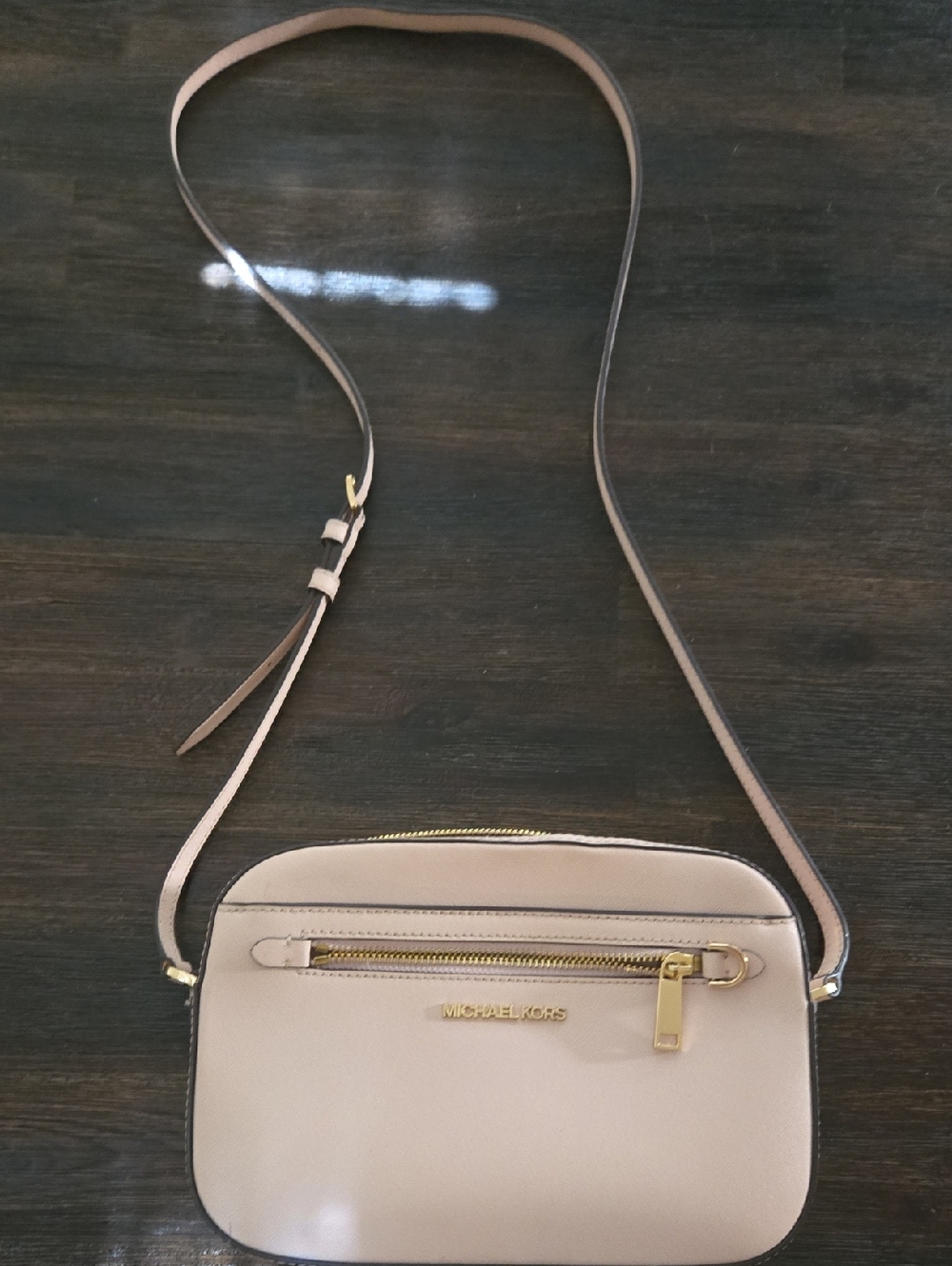 Michael Kors Light Pink Crossbody with Gold Hardware